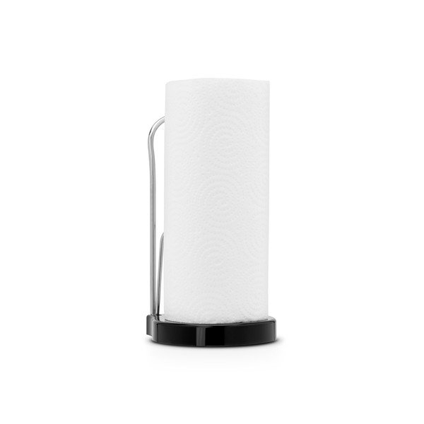 Suport orizontal pentru prosoape de bucătărie din hârtie negru lucios din oțel – Brabantia-image-2