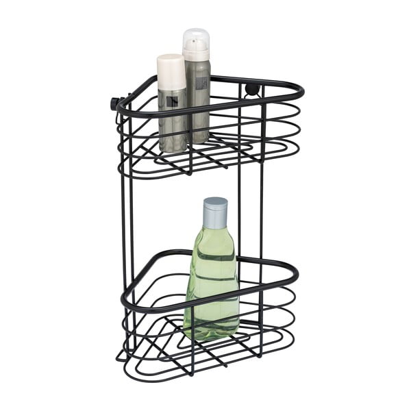 Raft de duș de colț Wenko Trestina, 25 x 35 cm, negru-image-1