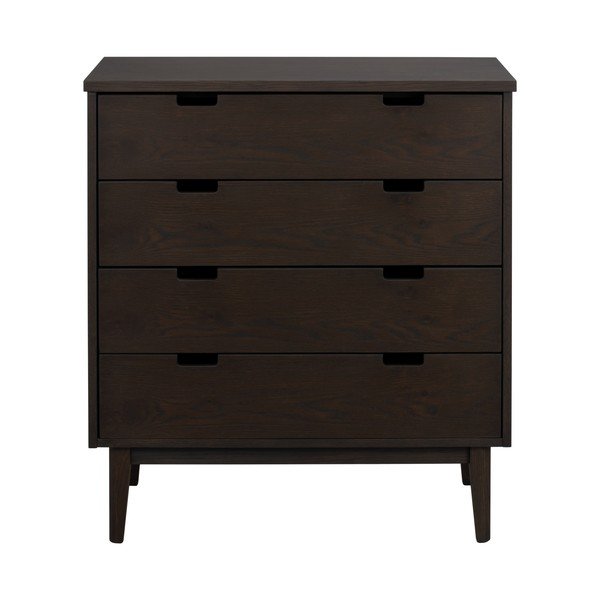Comodă în culoare naturală închisă din lemn de stejar 75x85x38 cm Garrison – Rowico-image-4