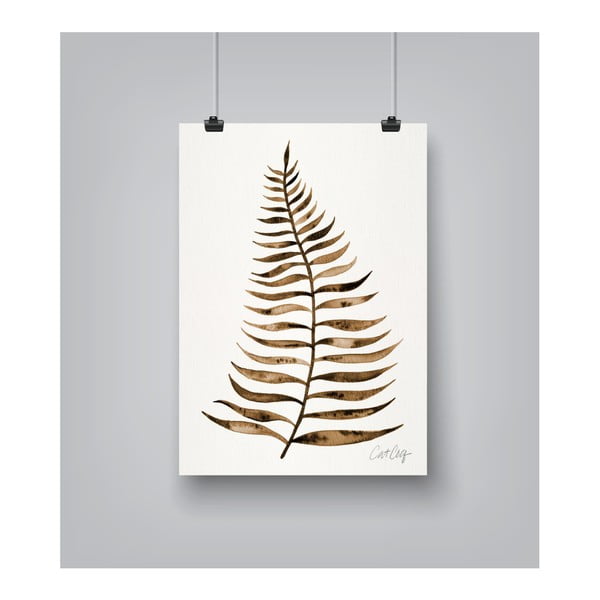 Poster Americanflat Americanflat Leaf Sepia, 30 x 42 cm