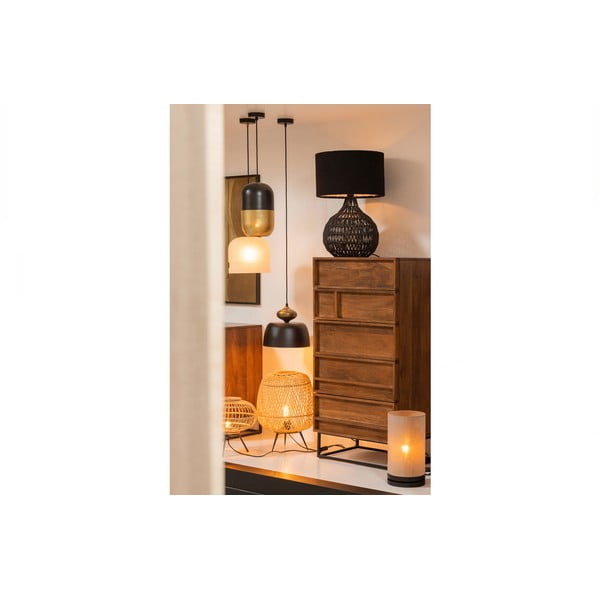 Lustră neagră cu abajur din metal ø 31 cm Linne – WOOOD-image-2