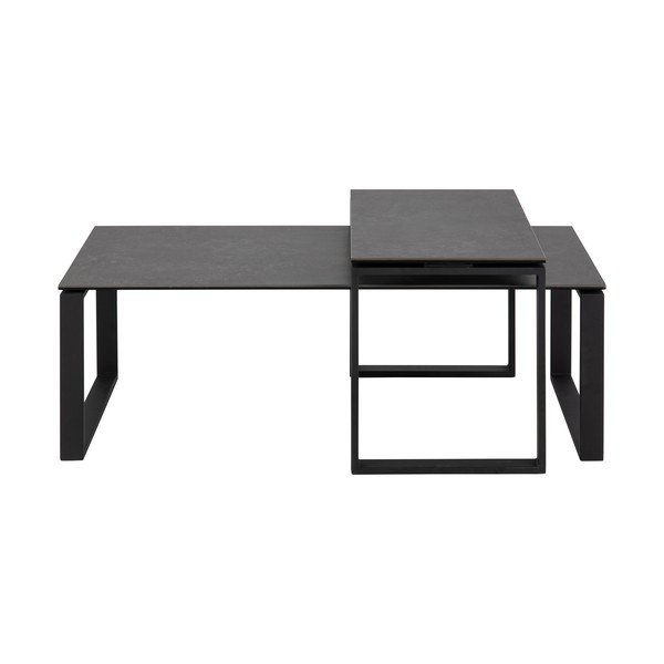 Set 2 mese de cafea Actona Katrine, negru-image-2