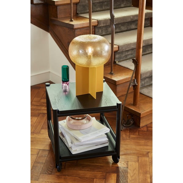 Veioză portocalie cu abajur din sticlă (înălțime 36 cm) Podium – Hübsch-image-1