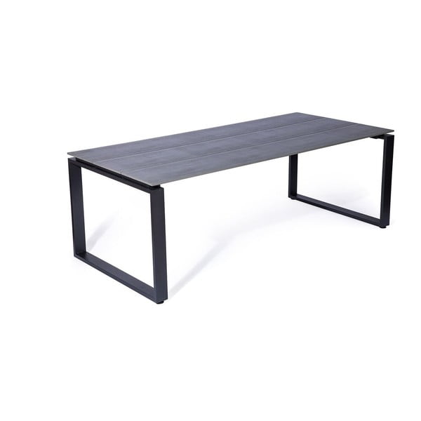 Set mobilier de grădină pentru 6 persoane cu scaune negre Joanna și masă Strong, 100 x 210 cm-image-4