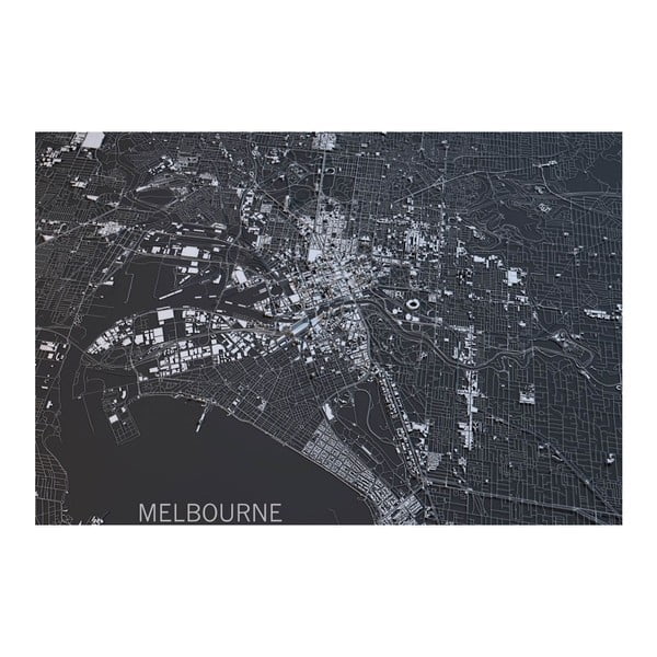 Tablou Homemania Maps Melbourne, 70 x 100 cm