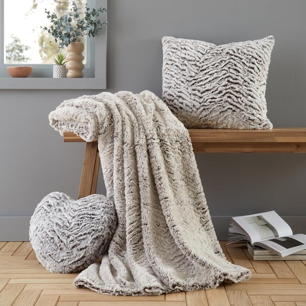 Pernă decorativă din blană artificială 43x43 cm Wolf Faux Fur – Catherine Lansfield-image-3