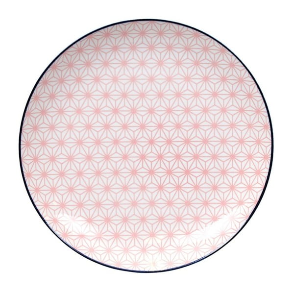 Farfurie din porțelan Tokyo Design Studio Star/Wave, ⌀ 25,7 cm, roz