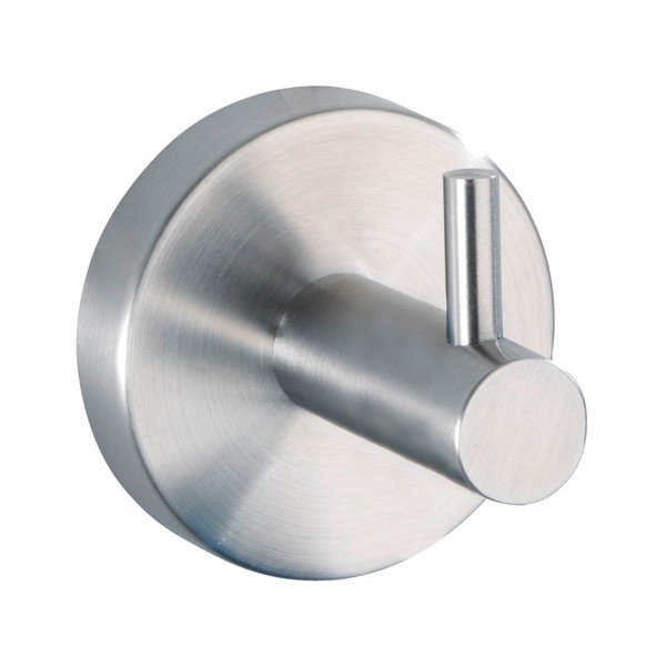 Cârlig argintiu mat de montat pe perete din oțel inoxidabil Bosio – Wenko