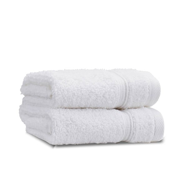 Prosoape albe 2 buc. din bumbac din frotir 30x30 cm Zero Twist – Catherine Lansfield