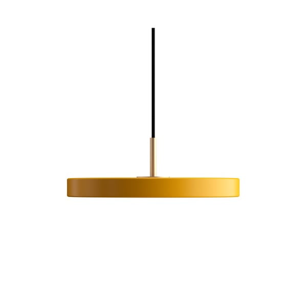 Lustră galbenă LED cu abajur din metal ø 31 cm Asteria Mini – UMAGE-image-3