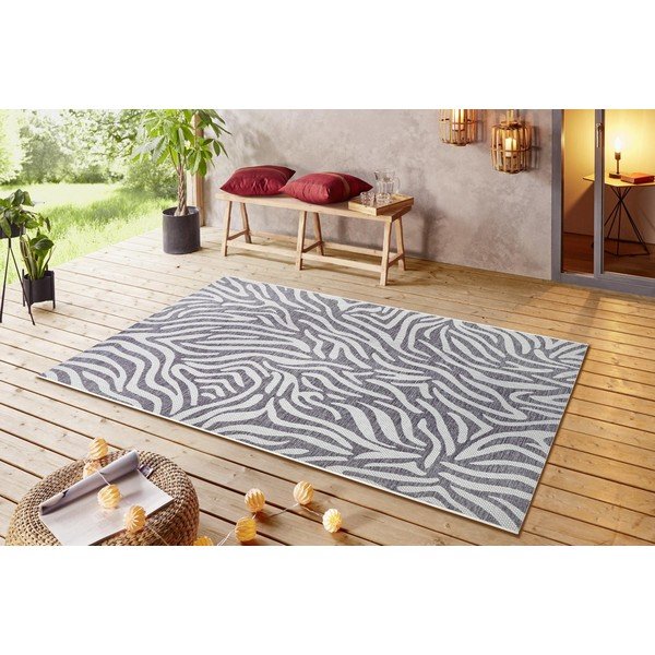 Covor adecvat pentru exterior NORTHRUGS Cebra, 160 x 230 cm, gri - bej-image-1