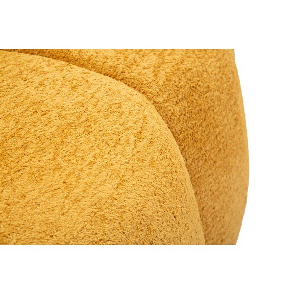 Canapea galben-muștar cu tapițerie din țesătură bouclé 145 cm Ball – Mauro Ferretti-image-4