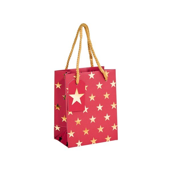 Pungă de cadou Butlers Merry Christmas, înălțime 8,5 cm, roșu-image-1