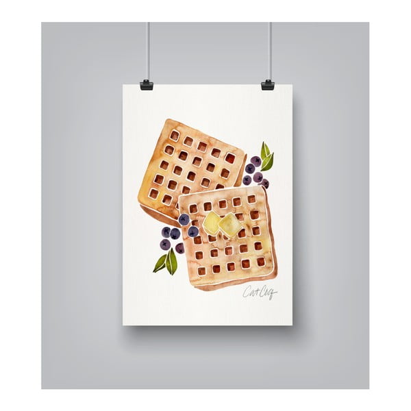 Poster Americanflat Americanflat Blueberry Breakfast Waffles, 30 x 42 cm