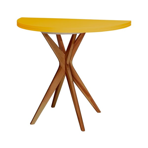 Masă de dining rotundă extensibilă 45x90 cm Jubi – Ragaba