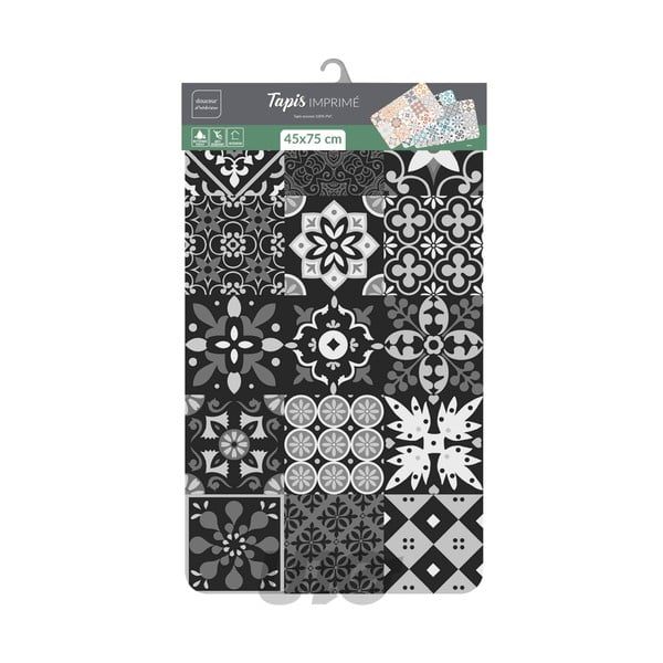 Covor negru din PVC 45x75 cm Salou – douceur d'intérieur-image-1