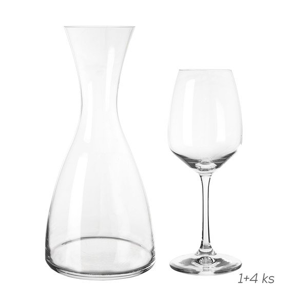 Set carafă și 4 pahare de vin Giselle - Orion-image-2