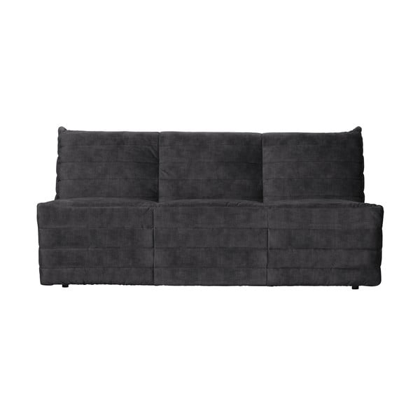 Canapea gri antracit cu tapițerie din catifea 160 cm Bag – WOOOD