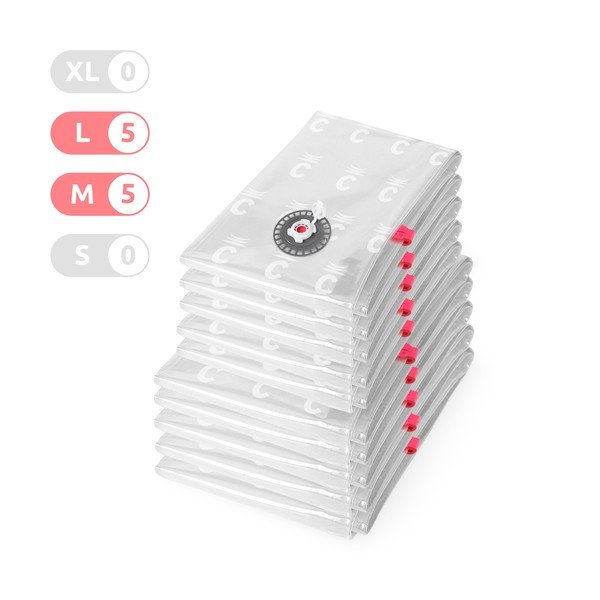 Saci de vidat 10 buc. Vacuum M/L – Compactor-image-2