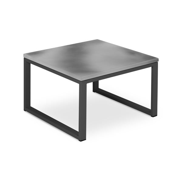 Masă adecvată pentru exterior, în decor de beton Calme Jardin Nicea, lungime 60 cm, gri - negru-image-2