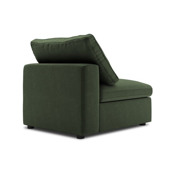 Modul cu tapițerie din catifea pentru canapea de mijloc Windsor & Co Sofas Galaxy, verde închis-image-3