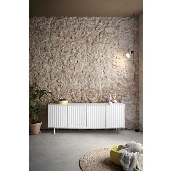 Comodă albă joasă 211x80 cm Sierra – Teulat-image-1