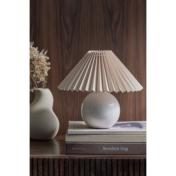 Veioză bej/crem din material textil (înălțime 22 cm) Mimmi – Ellos Home-image-2