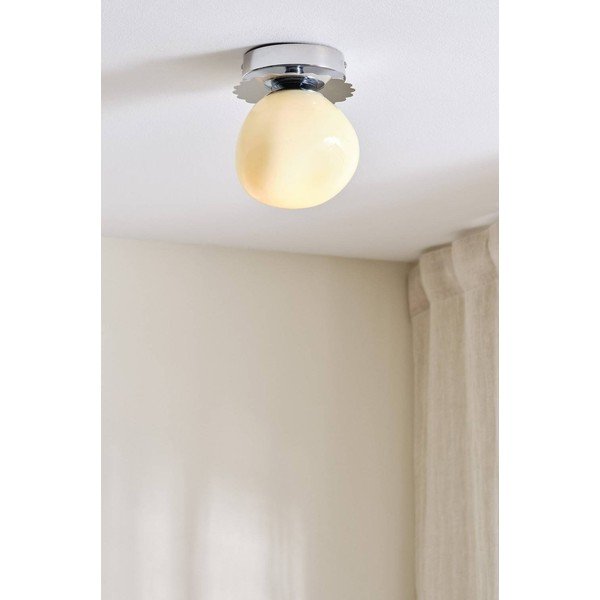 Plafonieră crem/argintiu-lucios din sticlă opal ø 12 cm Bon – Jotex-image-1