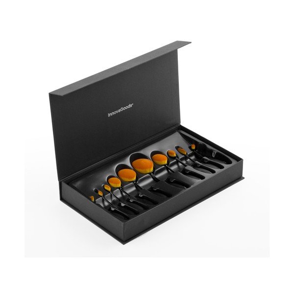 Set 11 perii cosmetice ovale în cutie de depozitare InnovaGoods-image-2