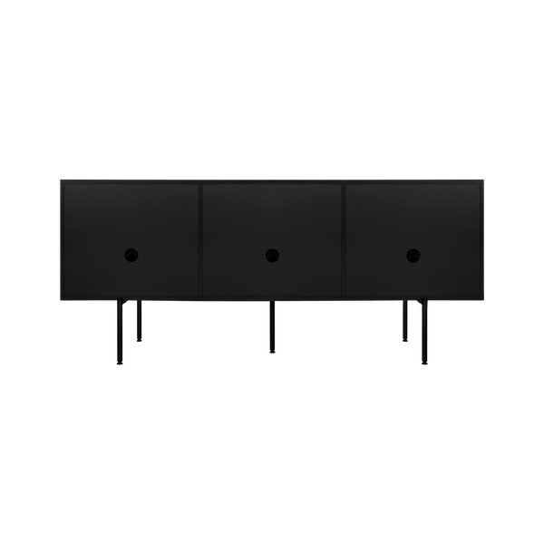 Comodă TV neagră 180x79x50 cm Bau – noo.ma-image-4