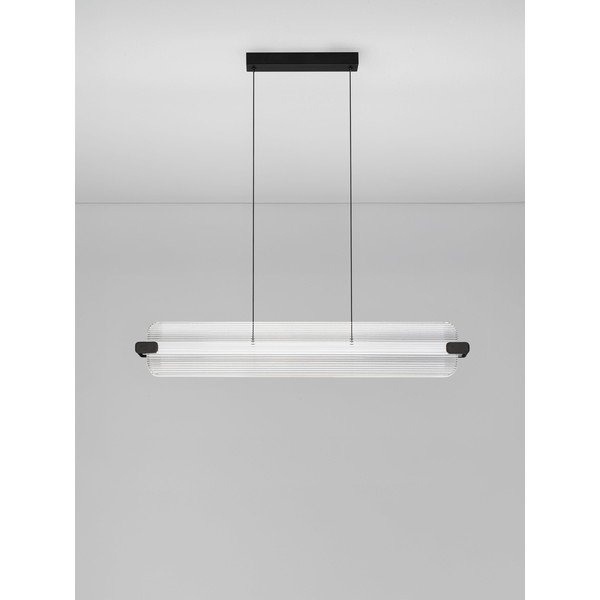 Lustră negru-mat LED cu intensitate reglabilă din sticlă Emery – Nova Luce-image-3