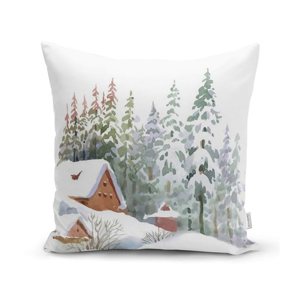 Față de pernă din material textil 43x43 cm  cu model de Crăciun – Mila Home
