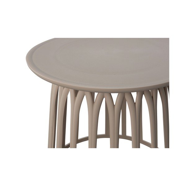 Măsuță de cafea pentru grădină WOOOD Boy, ø 50 cm, bej-image-1