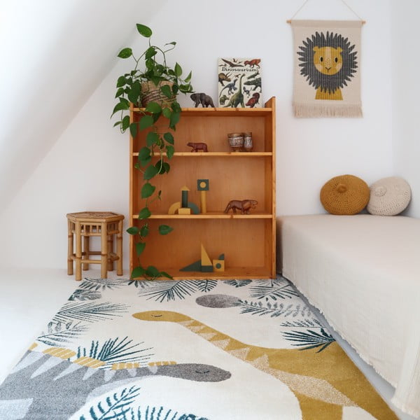 Covor bej pentru copii 170x120 cm Sensaku - Nattiot-image-2