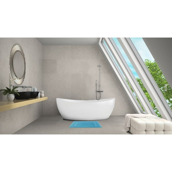 Covoraș de baie albastru din material textil 40x60 cm Zen – Allstar-image-1