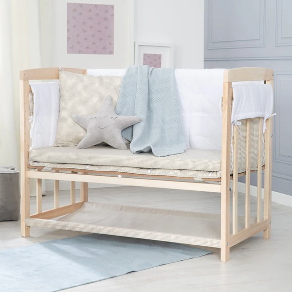 Pătuț leagăn cu spațiu de depozitare și baldachin 90x45 cm Liebhabär – Roba-image-1