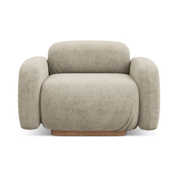 Modul pentru canapea modulară bej cu tapițerie din țesătură bouclé Ailani – Makamii-image-1