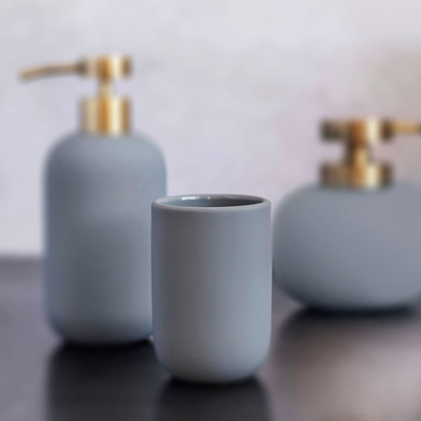 Suport pentru periuța de dinți verde din ceramică Lotus – Mette Ditmer Denmark-image-1