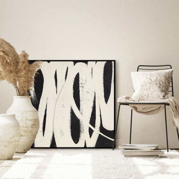 Tablou pictat manual 100x100 cm Spinning Around    – Malerifabrikken-image-1