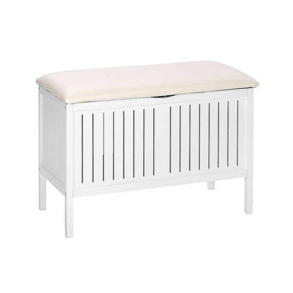 Băncuță cu spațiu de depozitare Wenko Oslo, alb-image-1