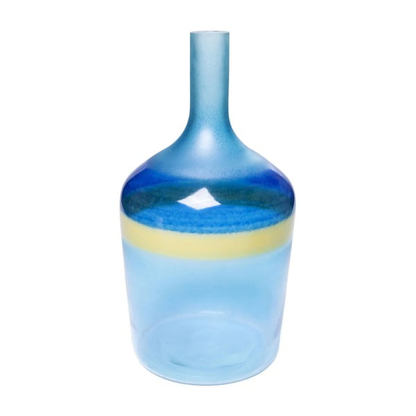 Vază din sticlă Kare Design Blue River, înălțime 47 cm, albastru