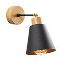 Aplică de perete neagră/în culoare naturală ø 14 cm Manavgat – Opviq lights