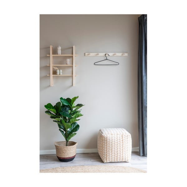 Cuier de perete în culoare naturală din lemn masiv de plop Abano – House Nordic-image-1