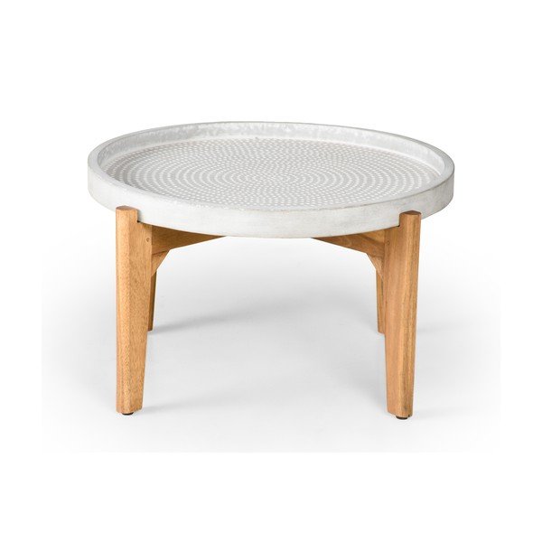 Măsuță de grădină cu blat din beton Bonami Selection Bari, ø 70 cm, gri-image-1