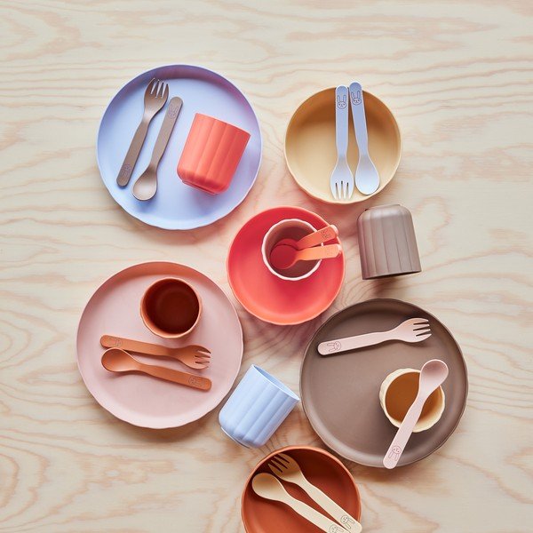 Set de veselă pentru copii 2 buc. din plastic Pullo – OYOY Mini-image-2