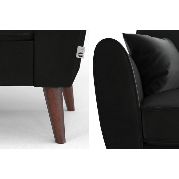 Colțar din catifea cu șezlong pe partea stângă My Pop Design Auteuil, gri antracit-image-1