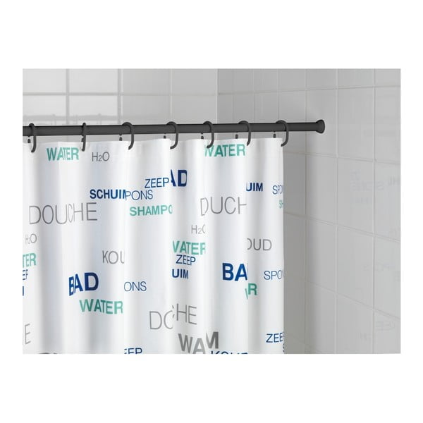 Bară/tijă telescopică pentru perdeaua de duș Wenko Shower Curtain Rod, negru-image-1