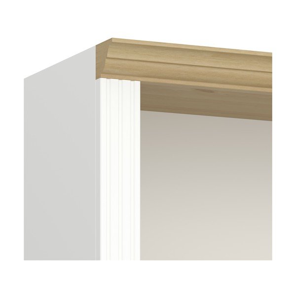 Bibliotecă albă cu aspect de lemn de pin 82x189 cm Nola - Tvilum-image-1