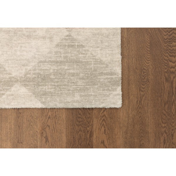 Covor bej din lână 133x190 cm Agnus Checkered – Agnella-image-4