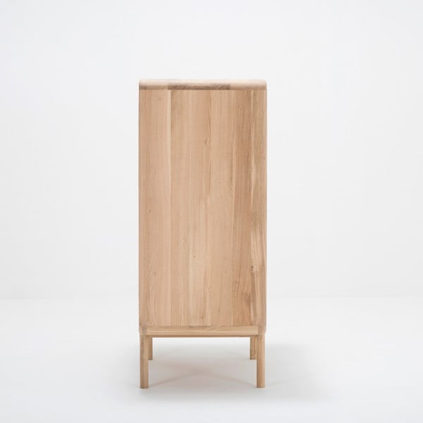 Comodă cu sertar din lemn masiv de stejar Gazzda Fawn-image-4